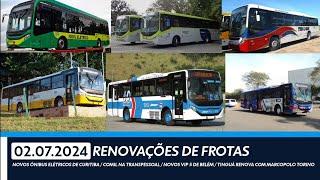 RENOVAÇÕES DE FROTAS: Novos ônibus elétricos de Curitiba - Belém Rio com Vip 5 - Torino Tinguá