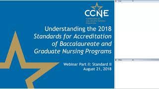 CCNE Accreditation: Standard II- Program Quality: Institutional Commitment and Resources