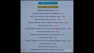 SAP FICO S4 HANA - Enterprise Structure T CODE - 01