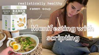 HEALTHY RAMEN NOODLE SOUP , manifesting with scripting technique.