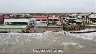 High tide, on Pará beach, scares residents in Brazil