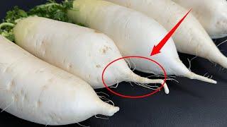 Identify Quality Radishes in Seconds !  《白萝卜品质一辨即知，从此远离空心黑心。》 How to Spot Good Radishes Fast !