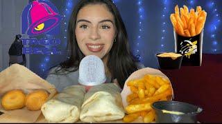 Asmr|| Tacobell mukbang(tingly eating sounds & upclose whispers)️