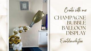 Birthday Number Balloon Garland | DIY Champagne Bubble Balloons