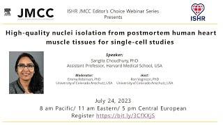 ISHR-JMCC Webinar - Dr Sangita Choudhury