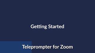 PitchHub Teleprompter for Zoom - Getting started!