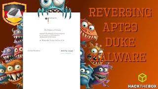 Reversing APT29 Duke Malware