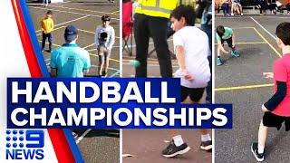 Junior handball players compete in championships | 9 News Australia