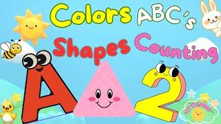 Learn Colors, Counting, ABC’s, Shapes, Nursery Rhymes & More! #toddlerlearning #baby #tittlekins 