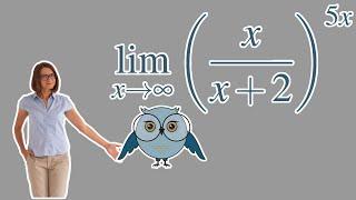 Как найти предел функции ( x / (x + 2) ) ^ ( 5 x ), если x стремится к бесконечности?