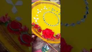 Haldi Thali Decoration #shortvideo #youtubeshorts #youtube  #haldi #decoration #craft #shorts