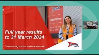 Speedy Hire - Investor Presentation (FY Results) - June 2024