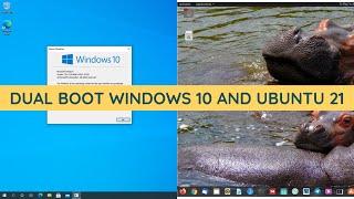 How To Dual Boot Windows 10 and Ubuntu 21 - Gecko Admin