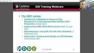 EDDI2021: User Needs 1: The DDI Alliance Training Group: What's New!