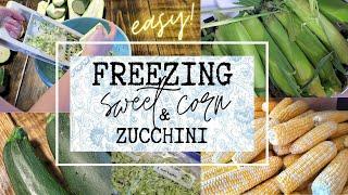 HOW TO FREEZE SWEET CORN & ZUCCHINI // Quick and Easy DIY // Freezer Prep with Me!