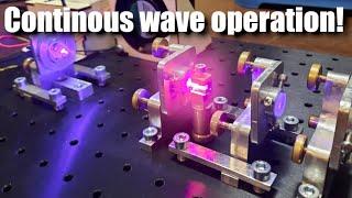 A continous wave diode pumped RUBY LASER