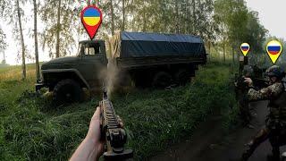 Russians Ambushed Ukrainian D-30 Howitzer Convoy at Extremely Close Range! GoPro Battle Footage