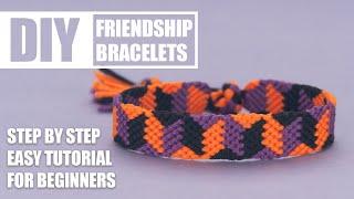 Halloween Cubes 3D Stripes | Friendship Bracelets Step by Step Tutorial | Easy Tutorial for Beginner