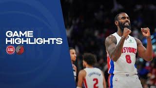 GAME HIGHLIGHTS: Detroit Pistons vs  Portland Trail Blazers