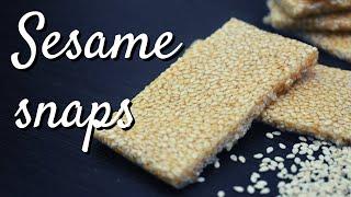 Sesame Snaps with honey