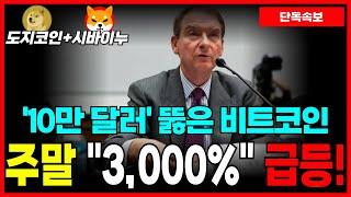 [도지코인+시바이누] 밈코인 최초! 현물 “ETF” 승인! 일론 머스크의 약속! “3,000%” 급등!