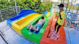 4-Lane Racer Water Slide at WaterWorld