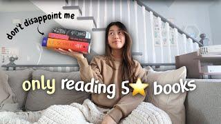 only reading 5⭐️ books for a week | *spoiler free reading vlog* 