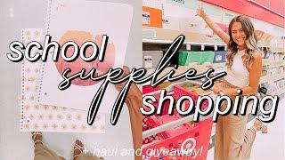 SCHOOL SUPPLIES SHOPPING + HAUL 2021 (GIVEAWAY!) | college student necessities!