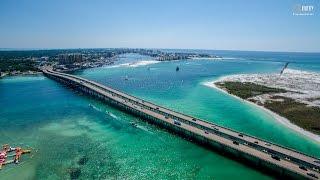 The Emerald Waters of Destin & Crab Island (Drone-4K)