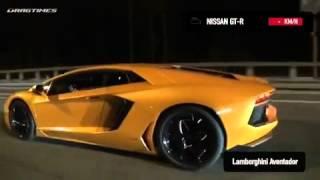 Lamborghini Aventador(Stock) vs Nissan-GTR EcuTek(Stage2)700HP