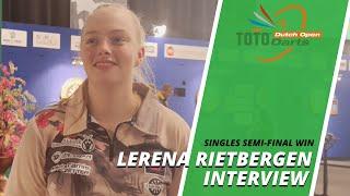 Lerena Rietbergen bereikt damesfinale: 'Het is in één jaar zo snel gegaan' | Dutch Open 2025