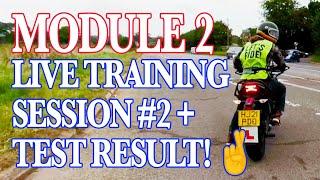 Live motorcycle Module 2 training session + test result! 