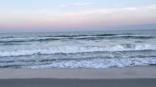 Ocean waves at sunset. Myrtle Beach, South Carolina