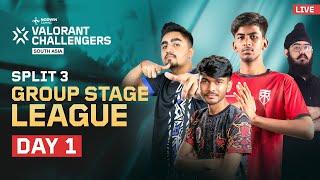 [HINDI/URDU] Valorant Challengers South Asia 2024 | Split 3 | Group Stage | Day 1