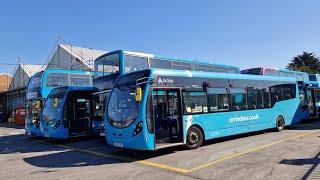 SPECIAL KENT OBSERVATIONS * BUSES AT ROCHESTER,CHATHAM & GILLINGHAM /ARRIVA BUS GARAGE