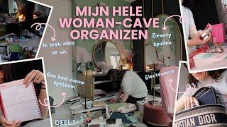 Mega organize en declutter: mijn woman-cave opruimen (make-up, kantoor, DIY en Cricut) | Beautygloss