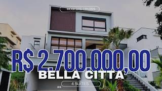 BELLA CITTA MOGI DAS CRUZES - CASA COM 4 SUÍTES | PROJETO MODERNO COM INTEGRAÇÃO DOS AMBIENTES