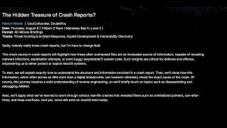 The Hidden Treasure of Crash Reports?