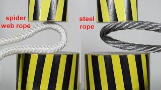 HYDRAULIC PRESS VS STRONGEST ROPE