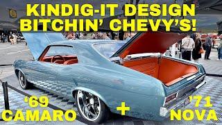 KINDIG-IT Design Bitchin’ Rides - 1969 Chevy Camaro + 1971 Chevy Nova HOT RODS at the SEMA SHOW 2022