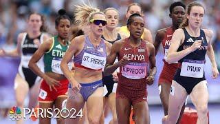 Elle St. Pierre speeds to third as Faith Kipyegon paces 1500m semi | Paris Olympics | NBC Sports