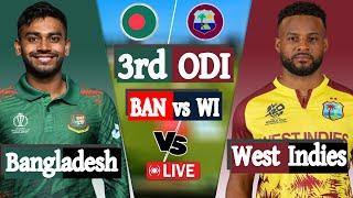 Ban vs WI Live 3rd ODI | Bangladesh vs West Indies live Score | Live Cricket Match Today