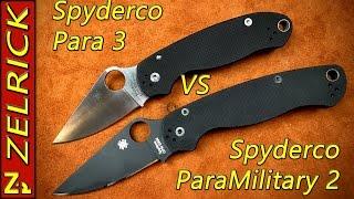 Spyderco Para 3 vs Spyderco Paramilitary 2