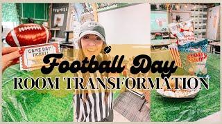 Football Themed Room Transformation Super Bowl Day in the Classroom