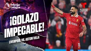 Mohamed Salah marca el segundo gol de los Reds - Liverpool vs. Aston Villa | Premier League