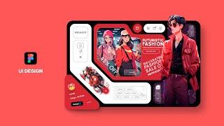 Futuristic E-Commerce Website UI Design in Figma: Step-by-Step Web Design Tutorial