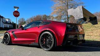 Nine Lives Racing The Deuce! Carbon Double Element Megga Wang c7 z06 corvette wing install