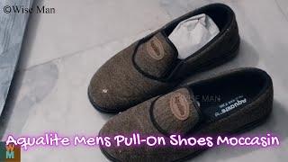 Aqualite Mens Pull On Shoes Moccasin Review #aqualite #shoes #review