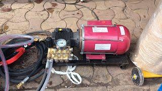 350 BAR TRIPLEX PLUNGER PUMP WITH GODREJ MOTOR SET  CONTACT ️ 9726255752 ️