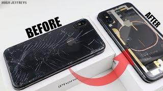 Destroyed iPhone X Restoration & Transparent Housing Rebuild